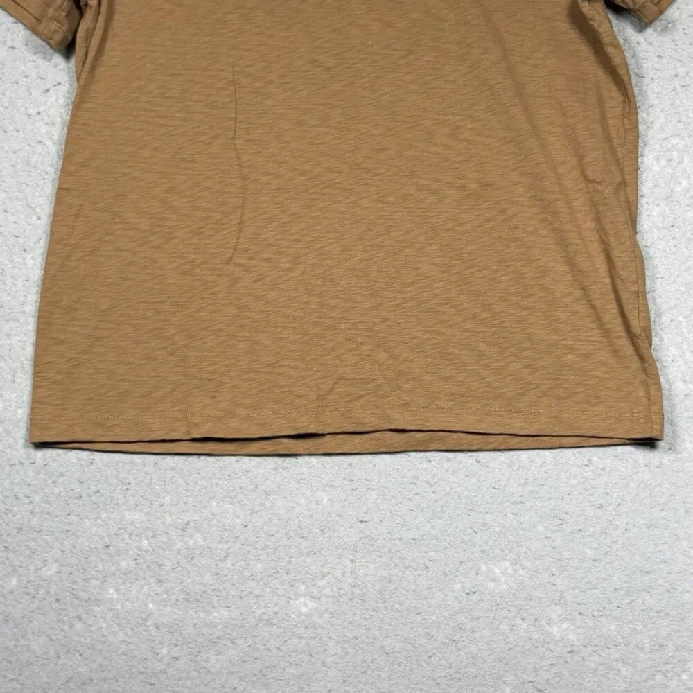 Everlane Shirt Men Large Brown Henley Pullover T Tee Slub Cotton Classic Casual - Picture 4 of 9